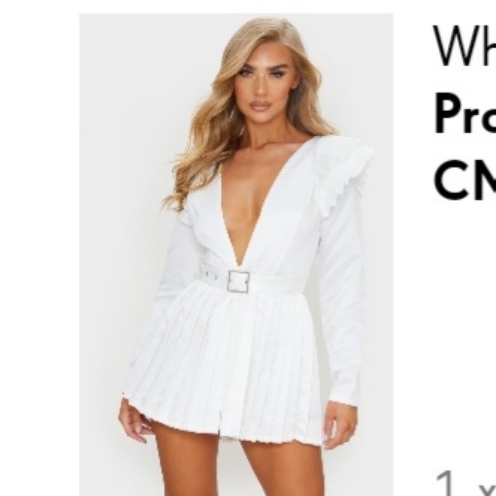 Pleated Romper